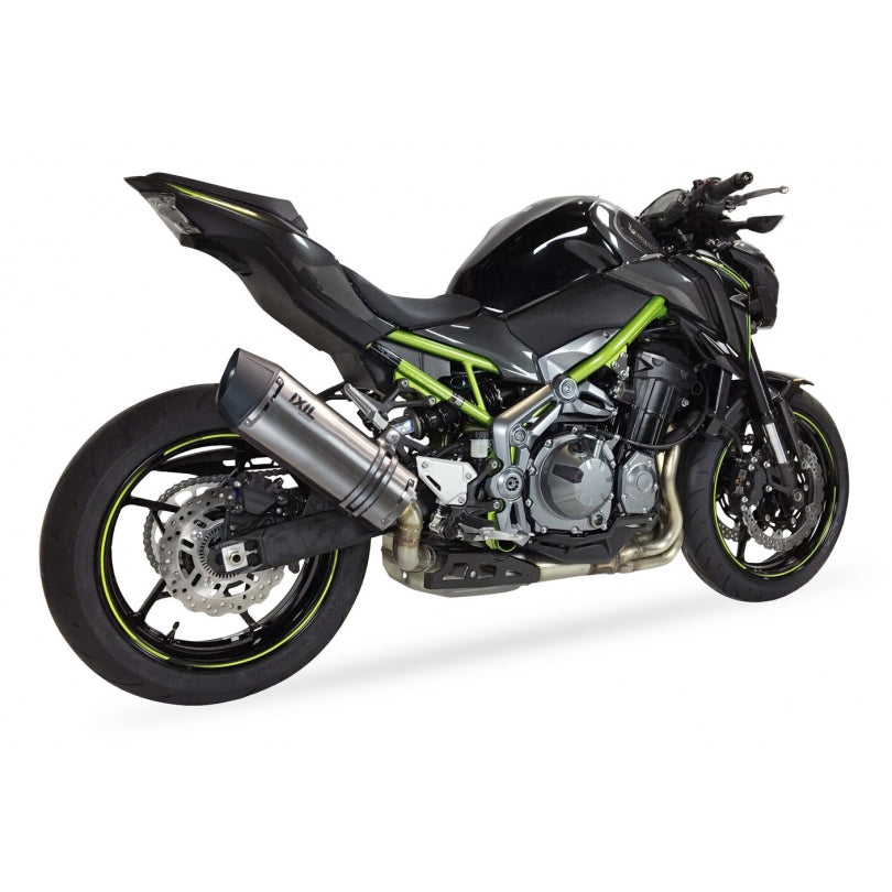 Kawasaki Z 900 A2 ABS ZR900H [2020-2021] - Hexoval Endtopf Edelstahl / Endkappe schwarz