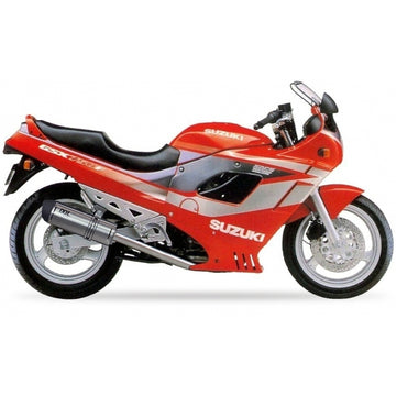 Suzuki Gsx 600 [IXIL] - Hexoval lyddæmper rustfrit stål / endestykke sort
