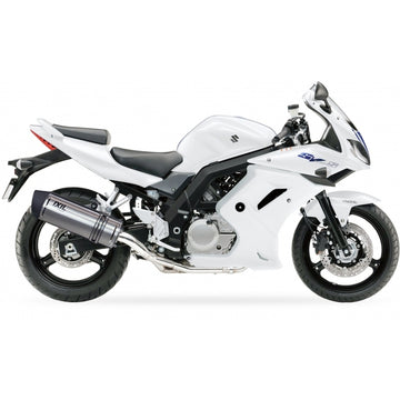 Suzuki Sv 650 [IXIL] - Hexoval lyddæmper rustfrit stål / endestykke sort