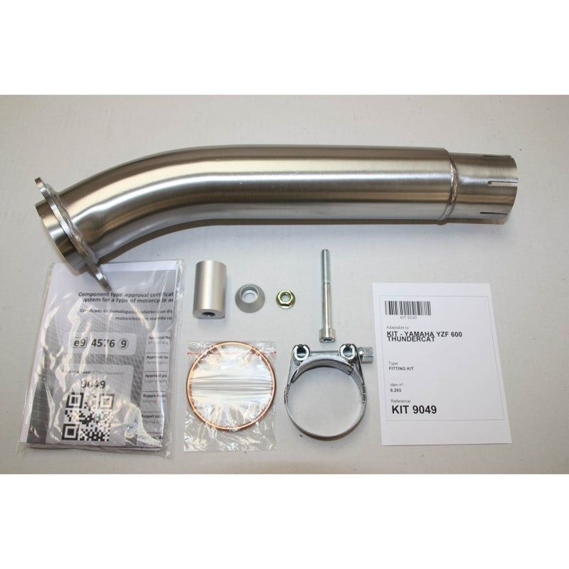 Yamaha Yzf 600 [IXIL] - Hexoval lyddæmper rustfrit stål / endestykke rustfrit stål sort - OY9049VSE