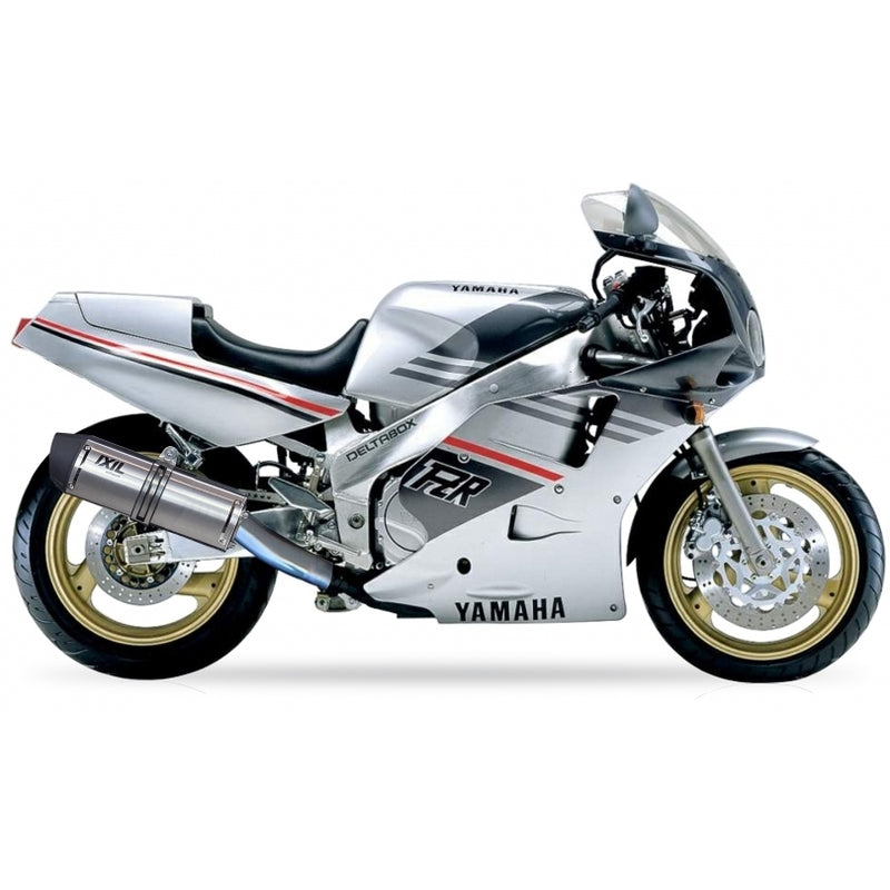 Yamaha Fzr 1000 Exup [IXIL] - Hexoval lyddæmper rustfrit stål / endestykke rustfrit stål sort - OY9081VSE