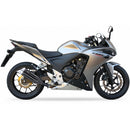Honda CB 500 X (PC 46) [2013-2015] - Hyperlow lyddæmper i rustfrit stål sort / endestykke aluminium - XH6333XB