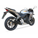Honda CB 500 X (PC 46) [2013-2015] - Hyperlow lyddæmper i rustfrit stål sort / endestykke aluminium - XH6333XB