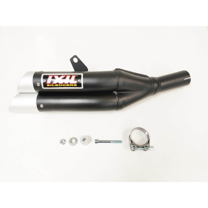 Honda CB 500 X (PC 46) [2013-2015] - Hyperlow lyddæmper i rustfrit stål sort / endestykke aluminium - XH6333XB