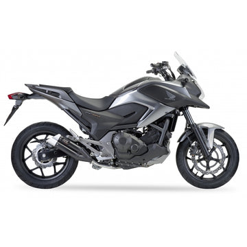 Honda Nc 700 [IXIL] - Hyperlow lyddæmper i rustfrit stål sort / endedæksel aluminium - XH6362XB - 0