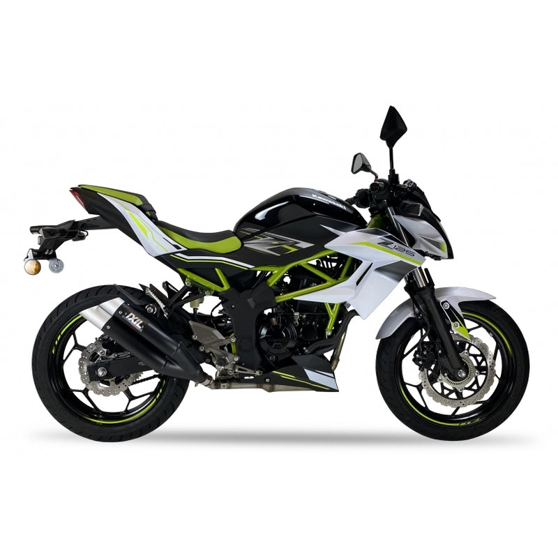 Kawasaki Ninja [IXIL] - Hyperlow lyddæmper i rustfrit stål sort / endedæksel aluminium - XK7337XB
