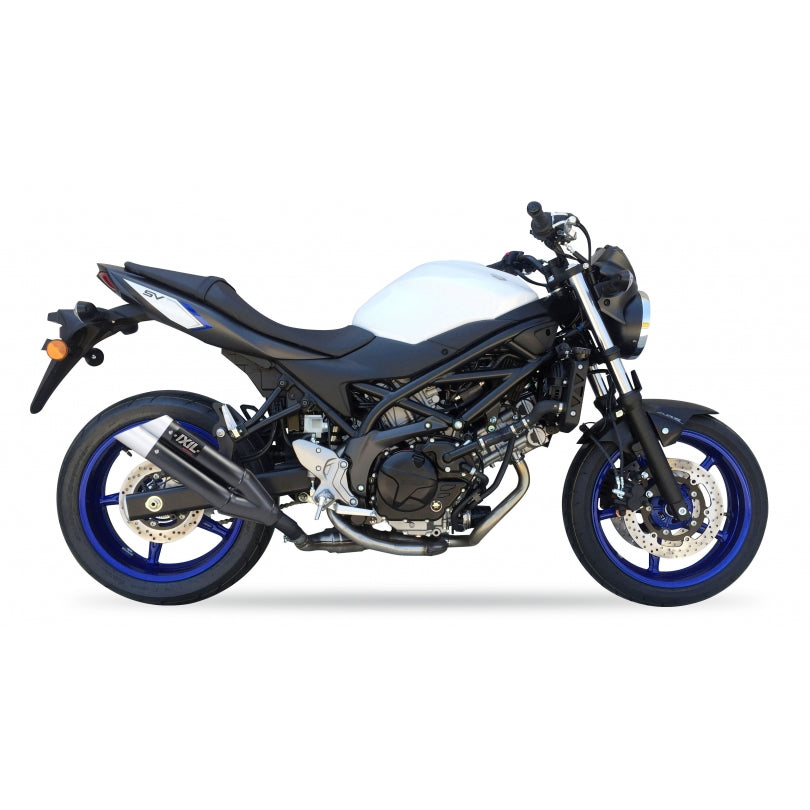 Suzuki SV 650 ABS [2016-2024] - Hyperlow lyddæmper i rustfrit stål sort / endestykke aluminium - XS8333XB