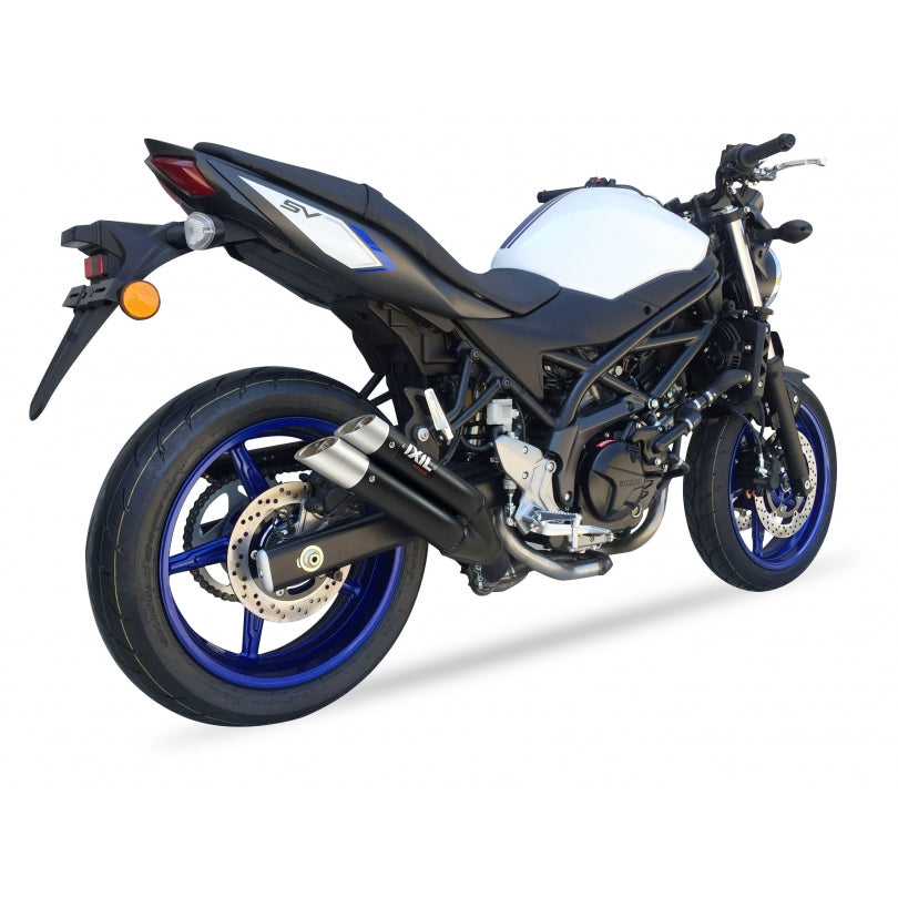 Suzuki SV 650 X ABS [2018-2024] - Hyperlow Endtopf Edelstahl schwarz / Endkappe Aluminium - XS8333XB