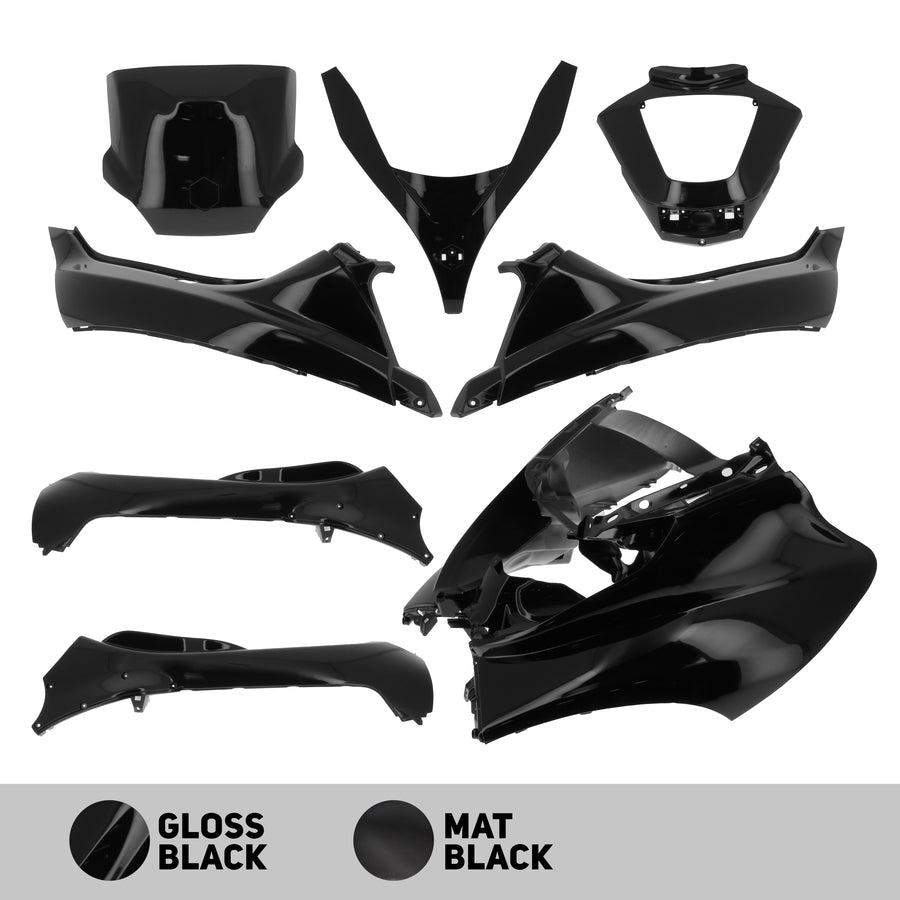 Piaggio MP 3 500 LT Sport (M 643) [2011-2013] - Verkleidungskit Mattschwarz - Piaggio MP3 125/250/300 (11–14) 400 (08–11) 500 (11–13)