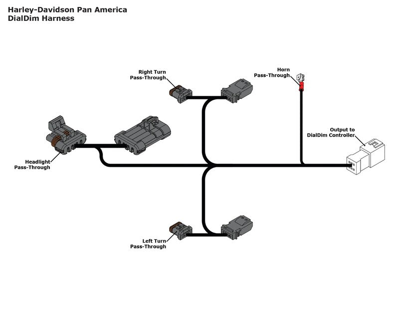 Harley -Davidson Pan America 1250 RA1250 [Denali] - Kabeladapter til belysningskontrol