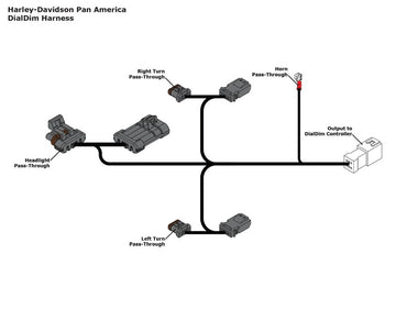 Harley -Davidson Pan America 1250 RA1250 [Denali] - Kabeladapter til belysningskontrol - 0