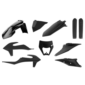 KTM 300 XCTPI [2020-2021] - Plastik-Kit Schwarz - KTM EXC/EXC-F