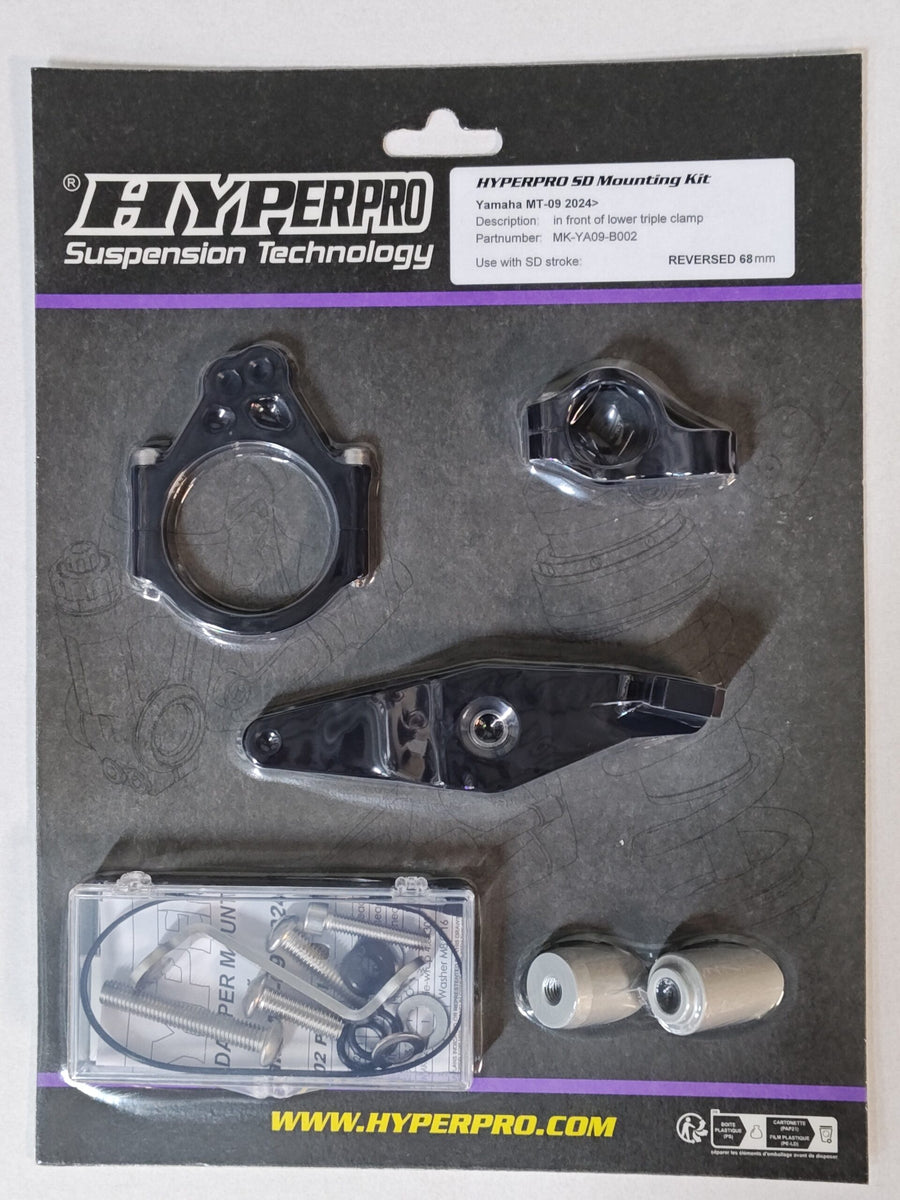 Yamaha MT-09 [HYPERPRO] - Styredæmpermonteringssæt, sort (MK-YA09-B002-B)