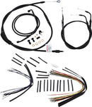 harley davidson flst [BURLY BRAND] - Komplet sort vinyl styr kabel/line sæt til Ape Hanger-1