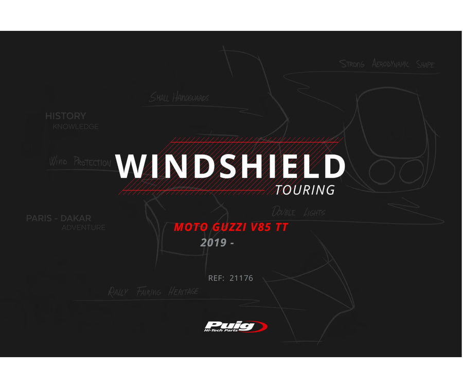 MOTO GUZZI V 85 TT TRAVEL [2020] – Touring Screen – Gennemsigtig