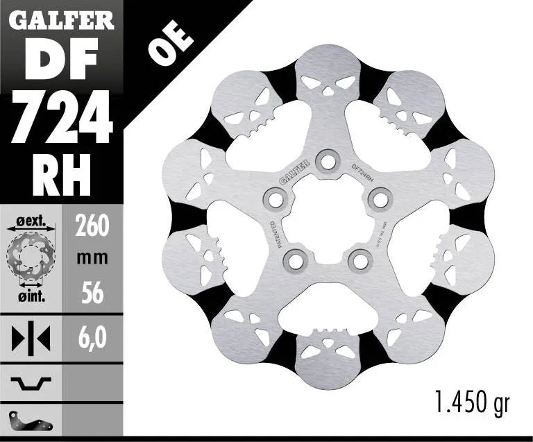 Harley-Davidson XR 1200 X [2011-2013] - Fester Bremsscheibe Skull – Bild 2