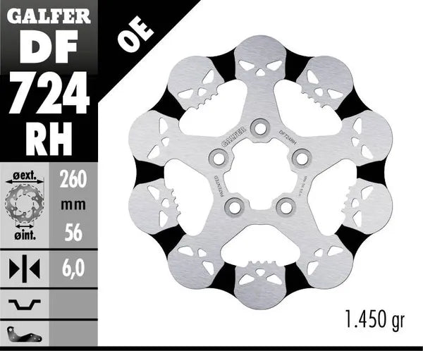 Harley-Davidson XR 1200 X [2011-2013] - Fester Bremsscheibe Skull – Bild 4