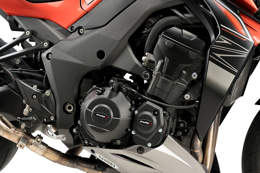 KAWASAKI Z1000 [2014–2022] - Kit aus 3 Motorschutzabdeckungen | Schwarz | PUIG 20417N