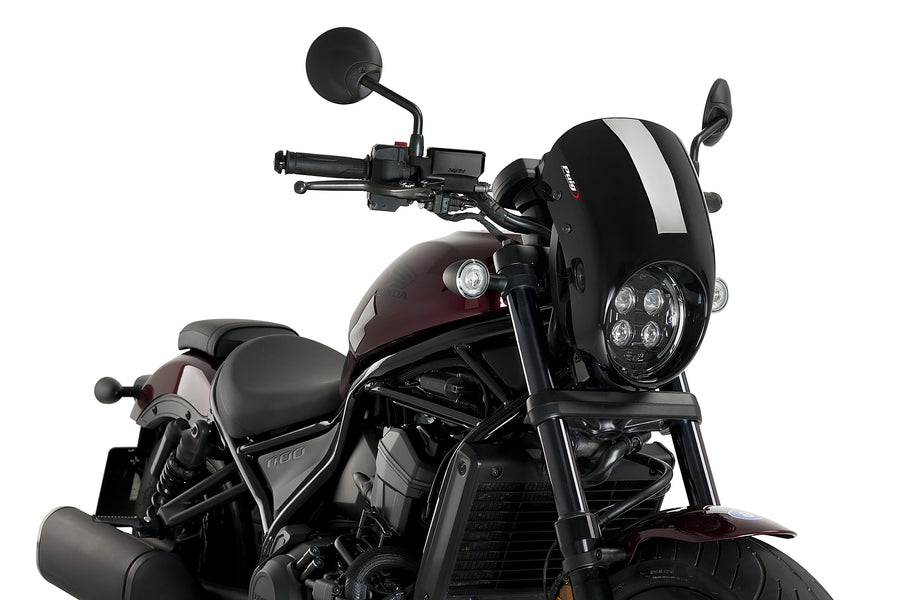 HONDA CMX 1100 REBEL DCT [2025] - PUIG Anarchy lampedæksel | Sort | PUIG 21090N