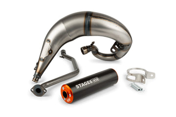 Beta RR Enduro 50 2T - Udstødning Streetrace High Mount CNC orange sort