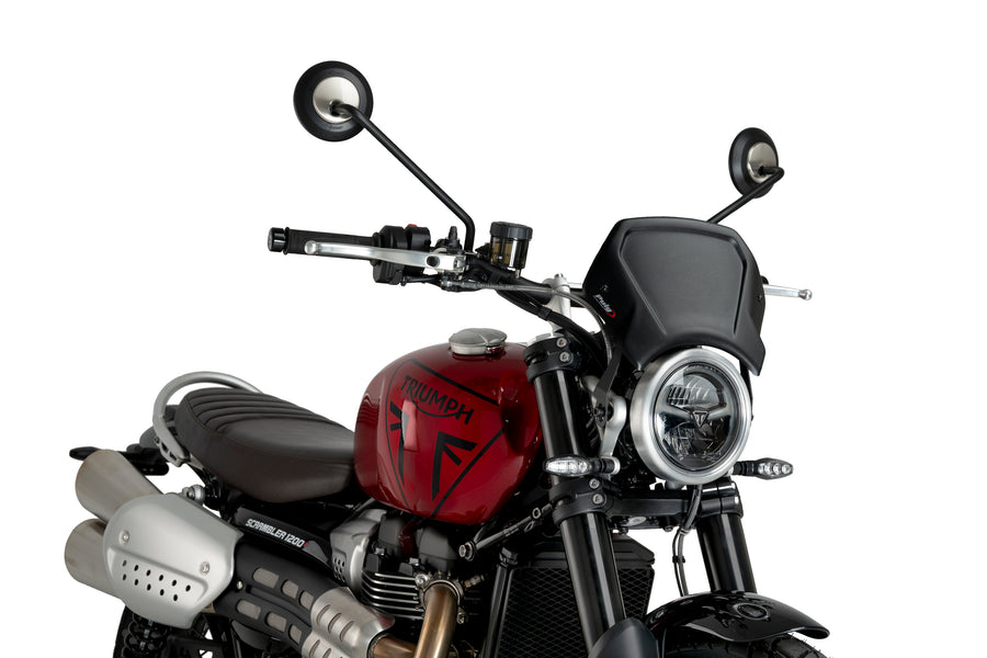 TRIUMPH SCRAMBLER 1200X [2025] – ALU frontplade – sort