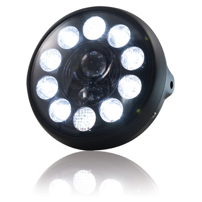 LED-Scheinwerfer "British Style" 7"
