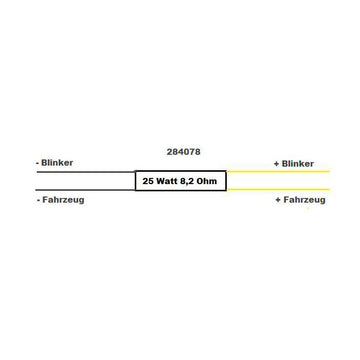 LED-indikator belastningsmodstand 8,2 ohm / 25 W - 1 stk