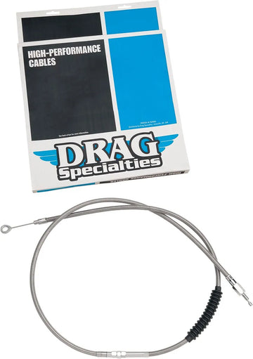 harley davidson fls [DRAG SPECIALTIES] - Meget effektivt koblingskabel lavet af flettet rustfrit stål - 0