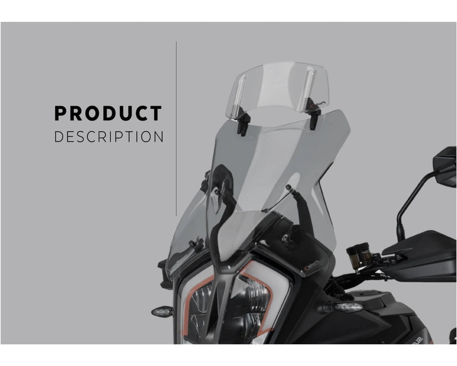 KTM 890 SMT [2025] – Spoiler Screen 2.0 Clip-on – Gennemsigtig