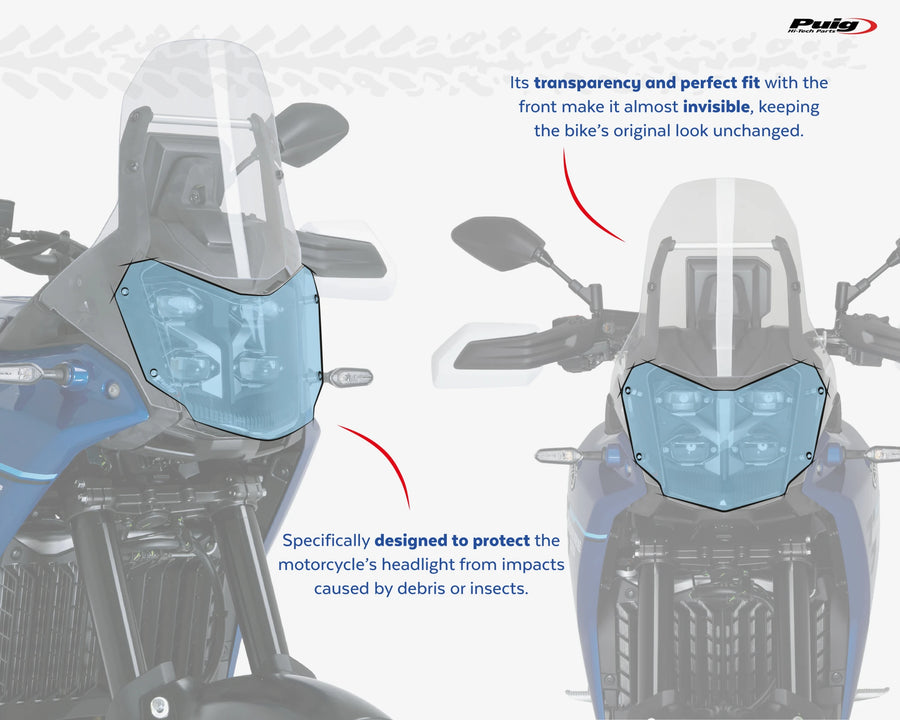 YAMAHA TENERE 700 RALLY EDITION [2025] – Forlygtebeskytter – Gennemsigtig