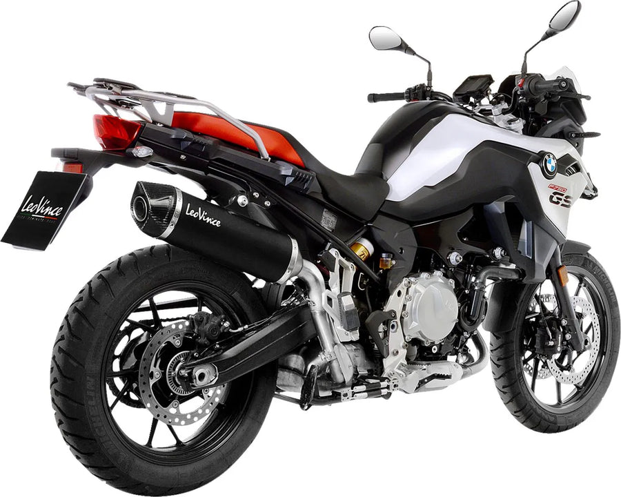 bmw f 750 gs [LEOVINCE] – Nero bagpotte - rustfrit stål