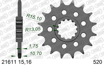 Yamaha Tracer 7 GT [2025-2026] - Kettenkit 520XSR 16/43-120 - Standard Kettenrad