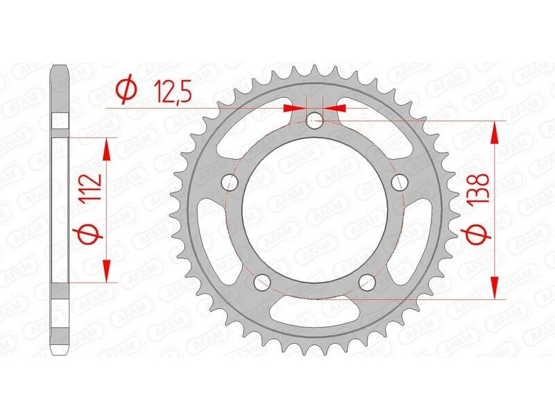 Honda NC 750 S ABS (RC 70) [2014-2015] - Kettenkit 520 XSR4 - 17/43-114 - Standard Kettenrad Stahl