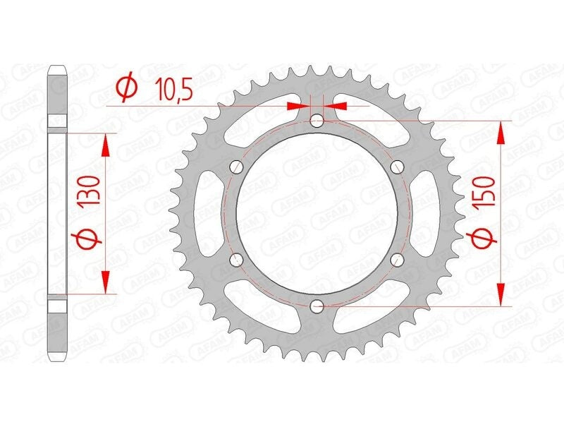 Yamaha XJ 6 N (RJ 22) [2013-2016] - Kettenkit 520 XSR4 - 16/46-118 - Standard Kettenrad Stahl