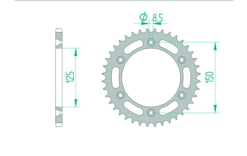Ktm 890 DUKE [2021-2023] - Kettenkit 520 XHR4 - 16/41-116 - Standard Kettenrad Stahl