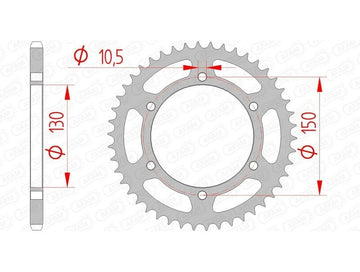 Yamaha XJ 6 N ABS (RJ 22) [2013-2016] - Kettenkit 520 XSR4 - 16/46-118 - Standard Kettenrad Stahl
