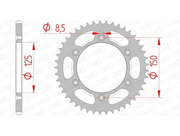 KTM 890 Adventure R Rally [2021-2024] - Kettenkit 520 XSR4 - 16/45-118 - Standard Kettenrad Stahl