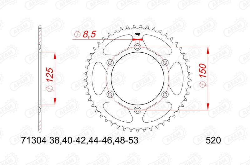 KTM 890 Adventure L [2022] - Kettenkit 520 XSR4 - 16/45-118 - Standard Kettenrad Stahl