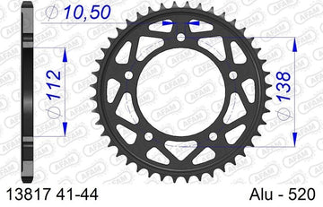 Yamaha YZF-R1 RN49 [2017-2019] - Kettenkit 520 XHR4 - 16/41-114 - Standard Kettenrad Alu