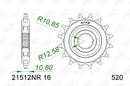Yamaha XJ 6 S Diversion ABS (RJ 19) [2009-2012] - Kettenkit 520 XSR4 - 16/46-118 - Standard Kettenrad Stahl