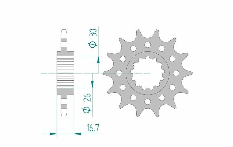Honda CB 900 F Hornet SC 48 [2002-2007] - Kettenkit 520 XHR4 - 16/43-114 - Standard Kettenrad Alu