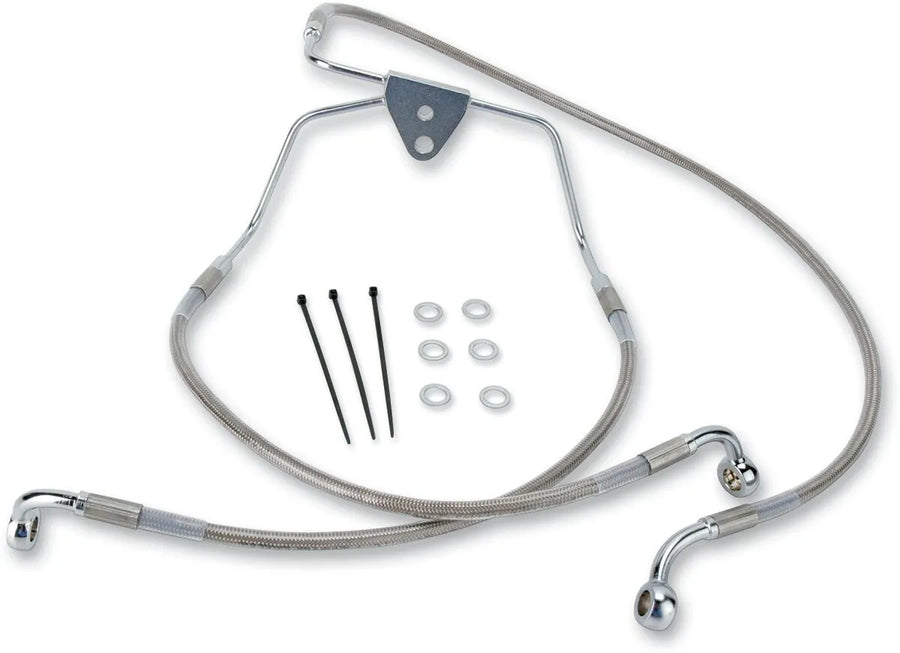 harley davidson flhtcui [DRAG SPECIALTIES] - forlænget bremseledningssæt i rustfrit stål