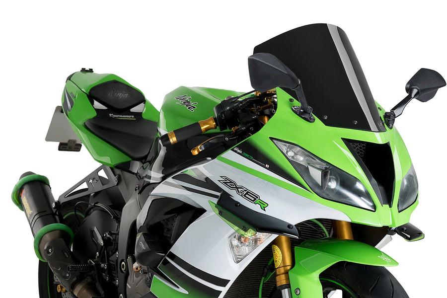 KAWASAKI ZX-6R NINJA [2018] - R-Racer skærm | Sort | PUIG 3629N