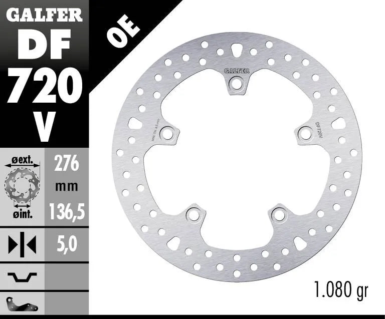 Bmw R 1250 Rt ABS (0 J 61) [2019-2020, 2021-2024] - Bremseskive fast rund - billede 2