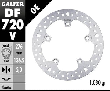 Bmw R 1250 Rt ABS (0 J 61) [2019-2020, 2021-2024] - Bremseskive fast rund - billede 2