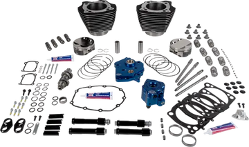 Harley-Davidson FXBR 1923 Softail Breakout 117 [2026] - 129" Power Package Motorleistungs-Kit – Oberfläche: Schwarz, Hervorgehobene Lamellen – Merkmal: Schwarze Stößelstangenrohre – Bild 2