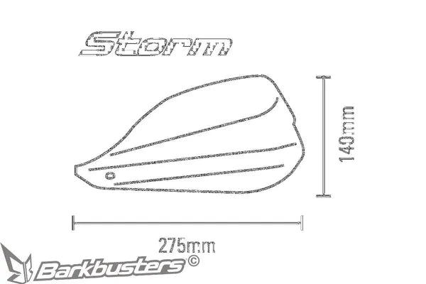 Ducati DS 900 [BARKBUSTERS] – STORM håndbeskyttere til 22 mm styr