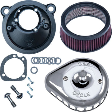 Harley-Davidson Xl 1200 Sportster [2020] - Mini Teardrop Stealth Luftfilter-Kit – Oberfläche: Silber – Bild 1