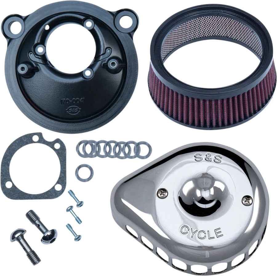Harley-Davidson Xl 1200 Xs Forty Eight Special [2020] - Mini Teardrop Stealth Luftfilter-Kit – Oberfläche: Silber – Bild 1