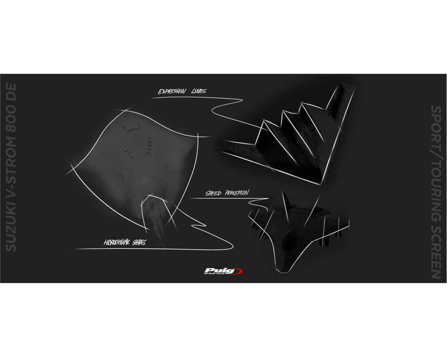 SUZUKI DL 800 V-STROM [2025] – Touring Screen – Gennemsigtig